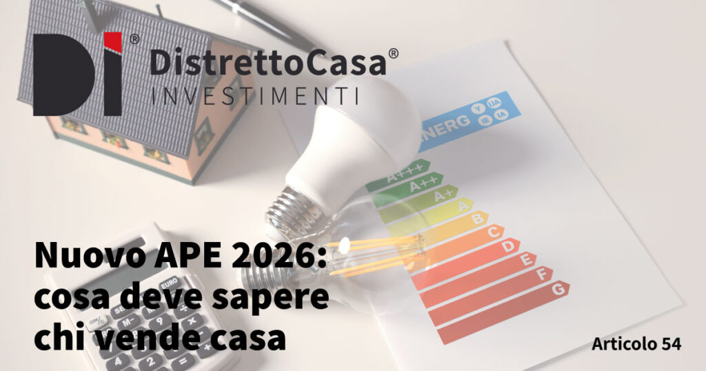 Nuovo APE 2026: cosa deve sapere chi vende casa